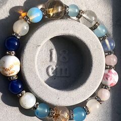 天然オニキス金龍×オニキスピンク龍×水晶龍×水晶ブルー×ピンクローズ等