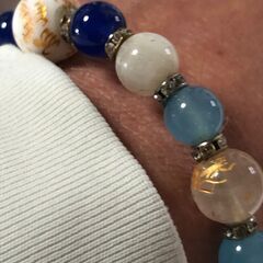 天然オニキス金龍×オニキスピンク龍×水晶龍×水晶ブルー×ピンクローズ等