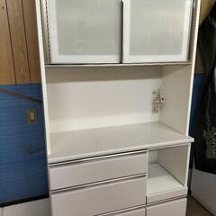 ニトリ（NITORI) キッチンレンジボード 食器棚 ホワイト USED品