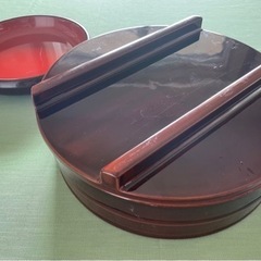 [貰って下さい] 春慶塗り 寿司桶+木製　手づくり漆器　菓子鉢/果物鉢
