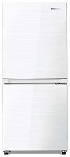 ◆右開き２ドア冷凍冷蔵庫 134L ガラスホワイト HR-G13B-W