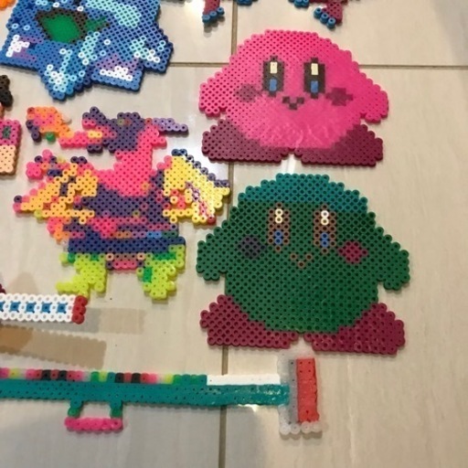 小学2年生が作りましたアイロンビーズ 作品素人の割に上手くできてると思います たけたけのこ 駒場東大前のおもちゃ 知育玩具 の中古あげます 譲ります ジモティーで不用品の処分