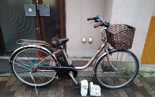 Panasonic [ViVi TX]26吋 電動アシスト自転車 5.0Ahバッテリー(2ヶ)+充電器/カッパーメタリック