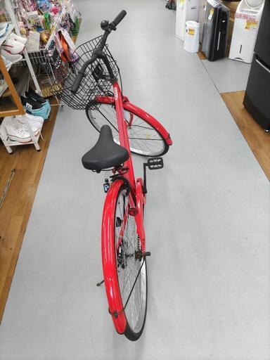 J050 真っ赤な普通自転車 Lapeure ダイナモライト 27インチ