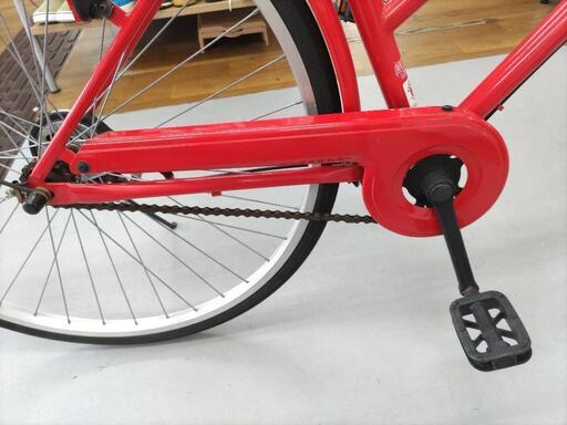 J050 真っ赤な普通自転車 Lapeure ダイナモライト 27インチ