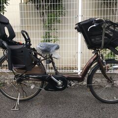 地域限定送料無料　バッテリー新品　ブリヂストン　アンジェリーノ　三人乗り　茶　ギュット　パスクルー　神戸市　電動自転車 地域限定送料無料 バッテリー新品 ブリヂストン アンジェリーノ 三人