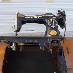 福助　足踏みミシン　昭和レトロ　アンティーク家具　インテリア雑貨　古道具　骨董品　