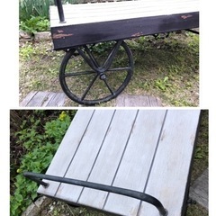 ■大特価!■ アンティーク風/インテリア台車 /取りに来て下さる方希望/配送ご相談受付ます/あんしん決算にご変更可能です