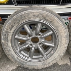 ワタナベ 旧車 13インチ 5.5J 4H 114.3 ヨコハマ ADVAN 175/60R13 セミスリック 専用ナット付き