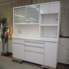 R230日本製  最高級 松田家具 キッチンボード、壁面食器棚、...