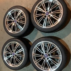18インチ アルミホイール 215/45ZR18夏 扁平タイヤセット 18×7J 5