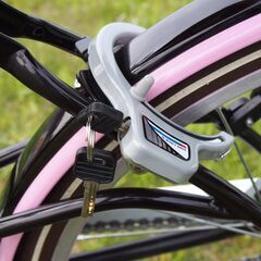 【美品】 女の子向け自転車　22インチ　内装式３段ギア　ブラウン／ピンク