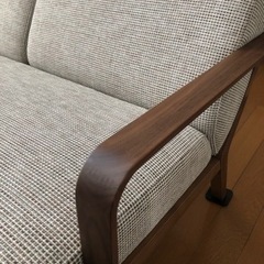 カリモク　3人がけハイバックソファ