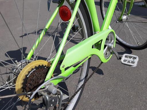 取引終了　中古　27型自転車　ライトグリーン