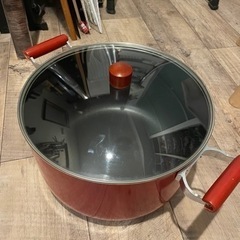 メガサイズ ふっ素加工 IH対応ガラス蓋付大型鍋