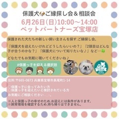 保護犬ご縁探し会＆相談会in兵庫宝塚