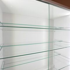 LED照明付きコレクションケース②引き戸タイプ　追加棚板付き　フィギュアケース　ショーケース　ディスプレイケース 飾り棚 収納