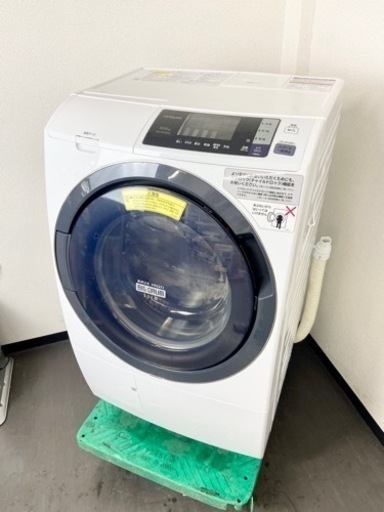 激安‼️梅雨が来る前に❗️風アイロン 17年製 10/6k HITACHI洗濯乾燥機BD-SG100AL