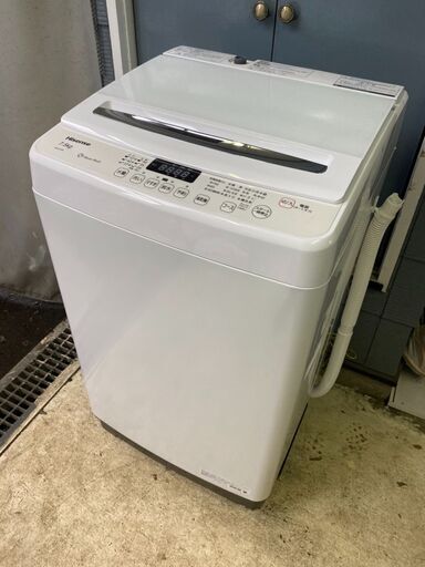 ハイセンス　全自動電気洗濯機　HW-G75A　2021年製　7.5㎏　美品 直接引き取り大歓迎‼