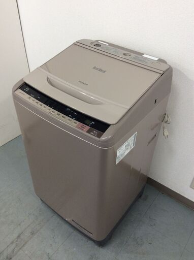 (5/11受渡済)YJT2594【HITACHI/日立 10㎏洗濯機】美品 2015年製 ビートウォッシュ BW-10WV 家電 洗濯 簡易乾燥付