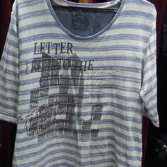 ★完売★☆USED☆　MEN'S　ブルー×ホワイトストライプ・T...