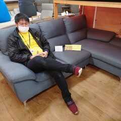 ニトリ　ストリフト　ＧＹ　レフトカウチソファ【愛品倶楽部柏店】