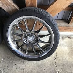 中古　WORK　ワーク　XSA　イクサ　戦　5.5J インセット+42 4本　Oディスク　PCD100 4穴　　165-45-16　タイヤおまけ