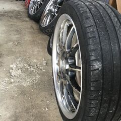 中古　WORK　ワーク　XSA　イクサ　戦　5.5J インセット+42 4本　Oディスク　PCD100 4穴　　165-45-16　タイヤおまけ