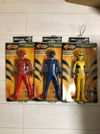 新品未開封　3体セット①獣拳戦隊ゲキレンジャー ビッグサイズソフビフィギュア インブリスター