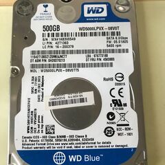 2.5インチ500GHDD　WD5000LPVX-08V0T