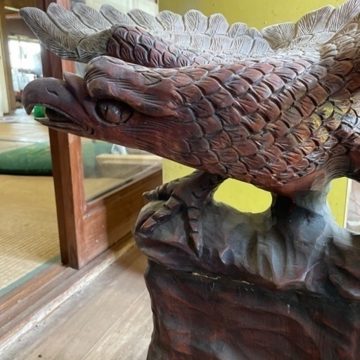 鷹の置物 木彫り【値下げしました】 | muniotuzco.gob.pe