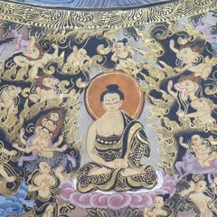 布製 「曼荼羅」 手書き 縦75cmｘ横56cm