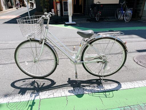 自転車　中古自転車　27インチ　3段ギア付き　タケダ　TAKEDA　シルバー　G008
