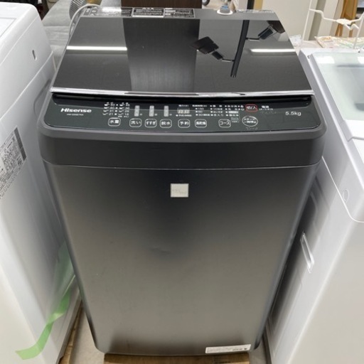 ハイセンス 全自動洗濯機 HW-G55E7KK 2020年 洗濯容量5.5kg ブラック