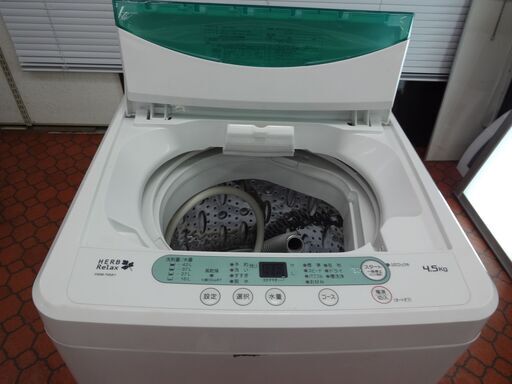 ID 004111 　洗濯機　ヤマダ　4.5K　キズ有　２０１８年製　YWM-T45A1