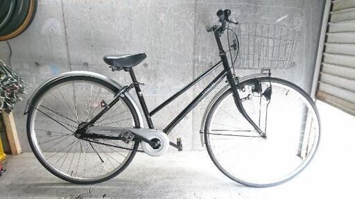 自転車中古 CADALORA カゴ鍵付き タイヤ27インチ カラーブラック