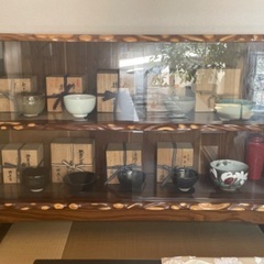 欅オーダー 抹茶茶碗の飾り棚