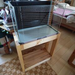 【ネット決済】60cm水槽 木製台 セット