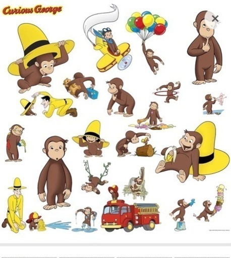 未使用キュリアスジョージウォールステッカー おさるのジョージ Curious George Peel Stick Wall Decals ポロポロポロン 清水のキッズ用品 その他 の中古あげます 譲ります ジモティーで不用品の処分