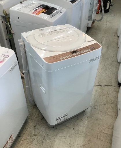 安心の6ヶ月保証付！！SHARP  全自動洗濯機 ES-T713-T 7.0kg 2021年製
