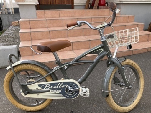 ◆子ども用自転車　ビーチクルーザー　16インチ　補助輪付き