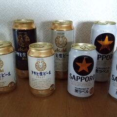 アサヒ生ビール＆サッポロ黒ラベル　計7本