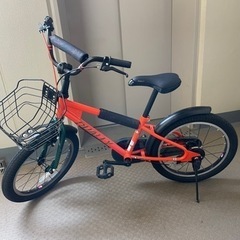 子供用自転車18インチ オレンジ色