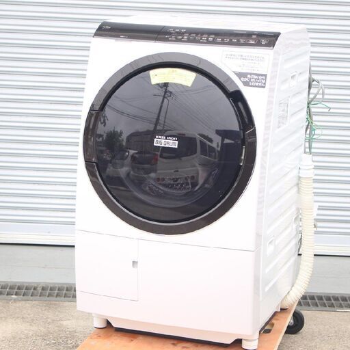 T824)【美品/2021年製】日立 ビックドラム 洗濯機 BD-SX110FL(N) 洗濯11.0kg/乾燥6.0kg 液体洗剤 柔軟剤自動投入
