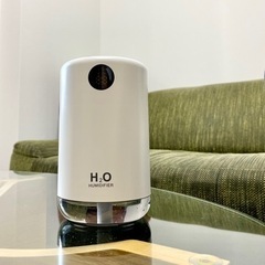 加湿器 超音波式 LEDライト USB充電／H2O