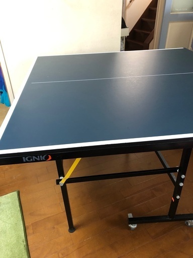 卓球台、ネット、ボールを拾う網