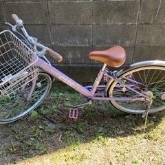 【取引中】自転車　24インチ　紫　女の子　小学生