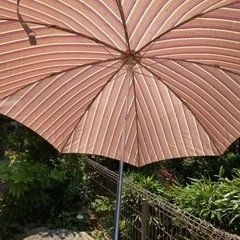 折り畳み傘　多分晴雨兼用　小ぶり　ストライプ柄