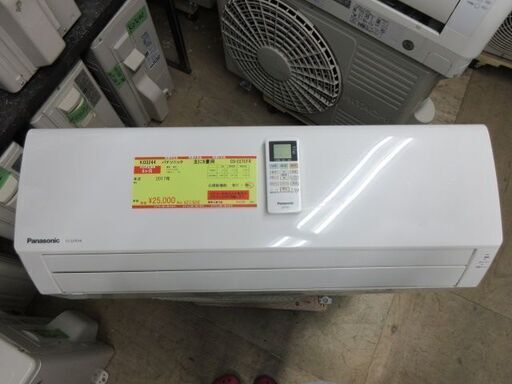 K03244　パナソニック　中古エアコン　主に6畳用　冷2.2kw／暖2.2kw