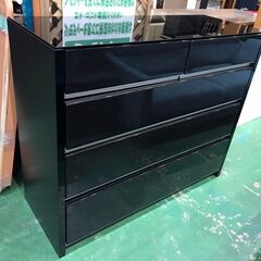 愛品館八千代店】シギヤマ家具 ガラス天板 4段チェスト